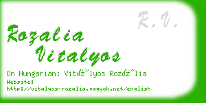 rozalia vitalyos business card